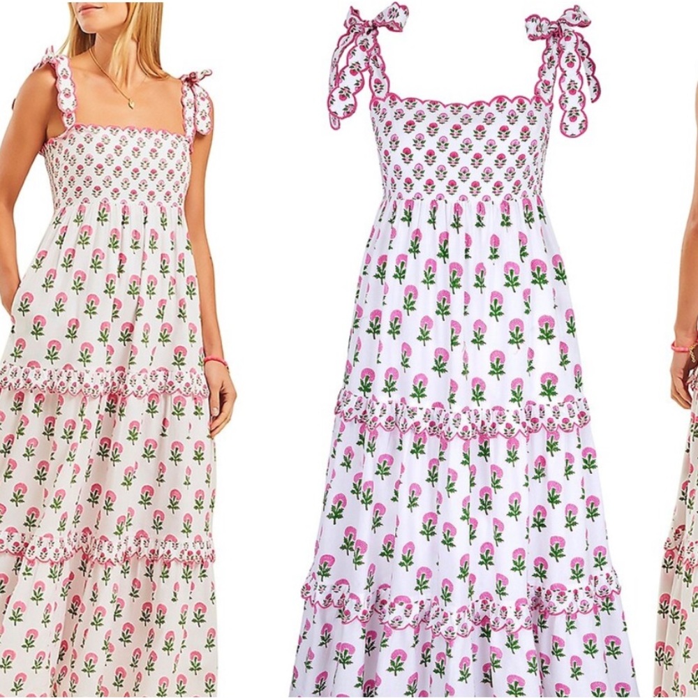 Pink City Prints Hollyhock Mix Athens Dress
